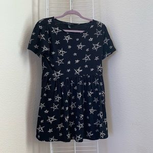 Forever21 Star print babydoll shirt dress
